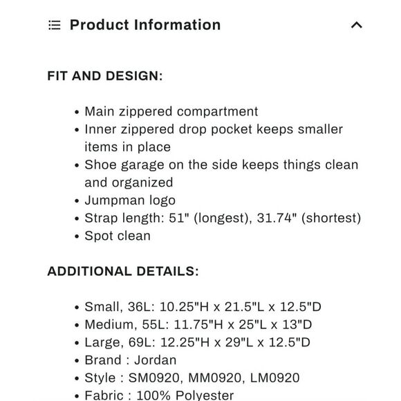 Jordan Small Velocity Duffel Bag- Black/Gold - Picture 10 of 10